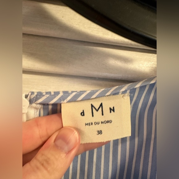 DMN Paris Striped Maxi Dress with Tie - Picture 3 of 6